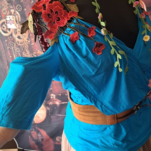 SHIELAY top, LIVA GIRL skirt, belt and headband complete outfit M - Picture 10 of 15